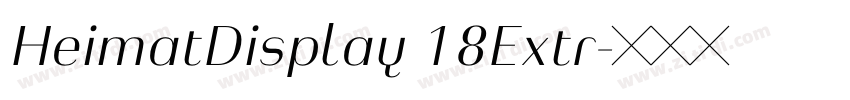 HeimatDisplay 18Extr字体转换